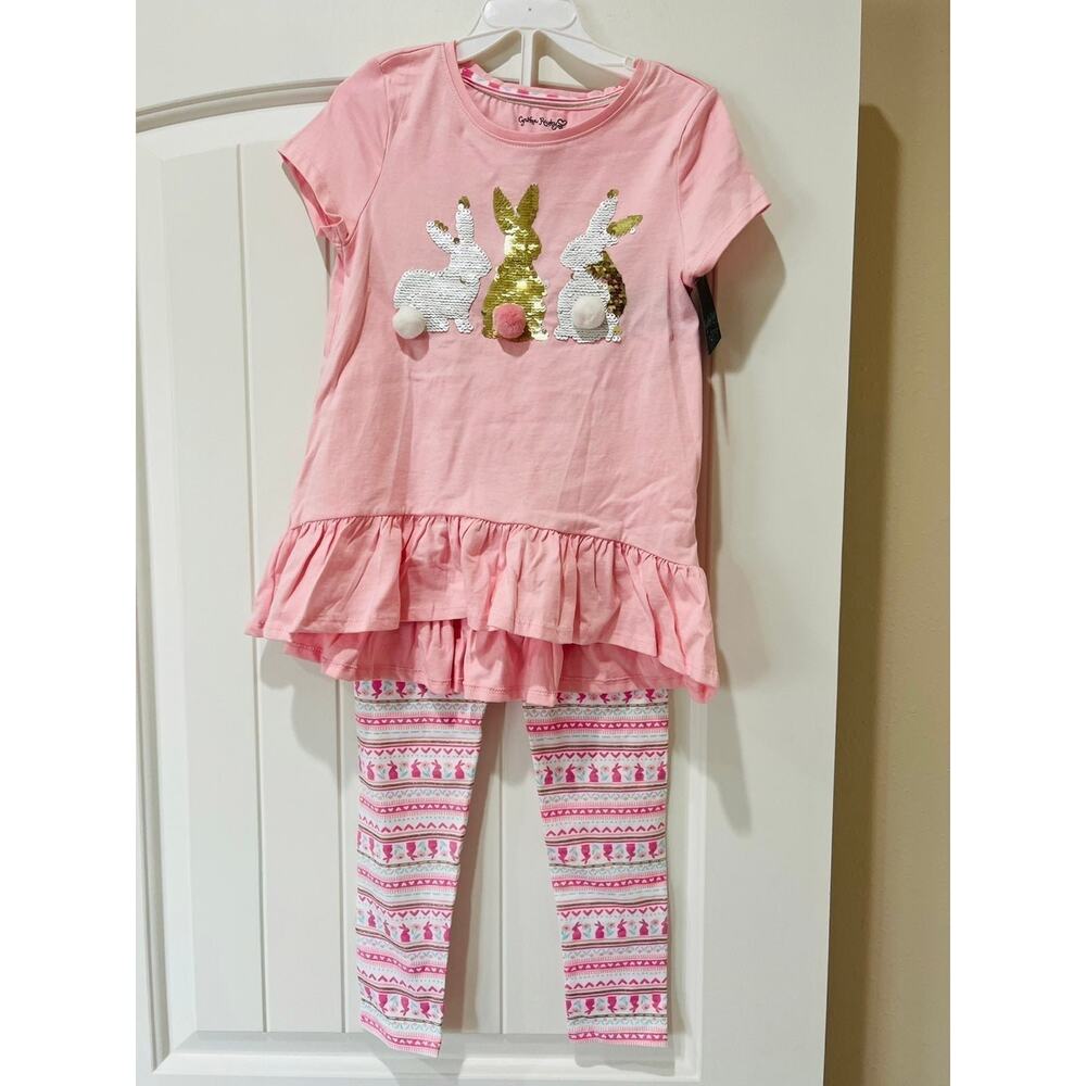 NWT❤️Cynthia rowley Flip Sequins Shirt&Legging Set sz7-8